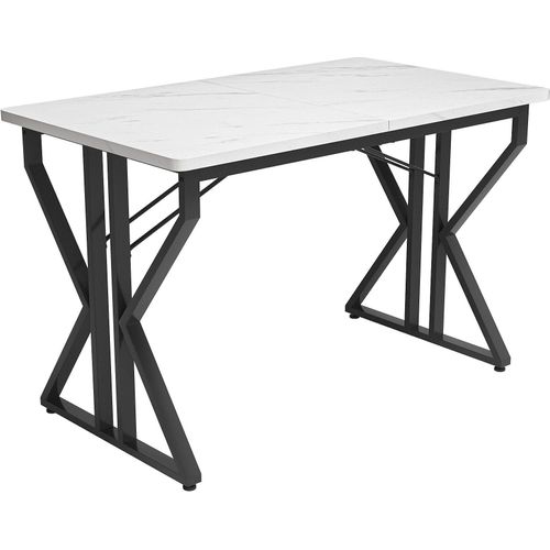 Beistelltisch Kuechentisch Metallbeinen Fruehstueckstisch Esszimmertisch stabiles Metallgestell moderner Marmorierung Esstisch Praktische Esszimmermoebel