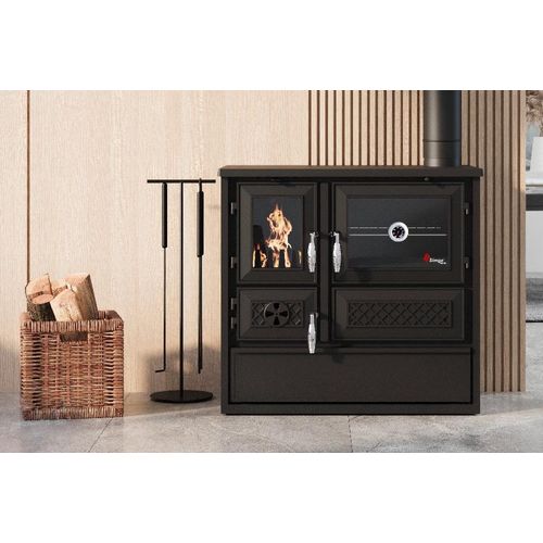 EEK A Küchenofen Holzherd 802 - BELLA schwarz - 9,12 kW