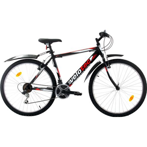 Mountainbikes, VELOTEC, PRO 26 Zoll Schwarz/Rot