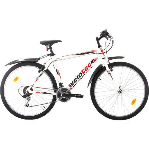 Mountainbikes, VELOTEC, PRO 26 Zoll Weiß/Rot