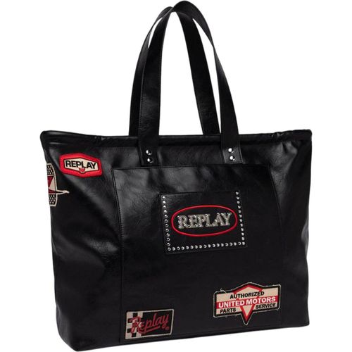 REPLAY Schultertasche Shopper Black schwarz