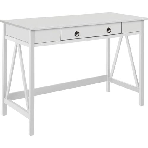 Schreibtisch ></noscript>Yrsa< in Weiß, Kiefer - 117x77x51cm (BxHxT)