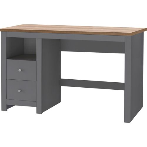 Schreibtisch ></noscript>Helmer< in Natur - 120x76x50cm (BxHxT)