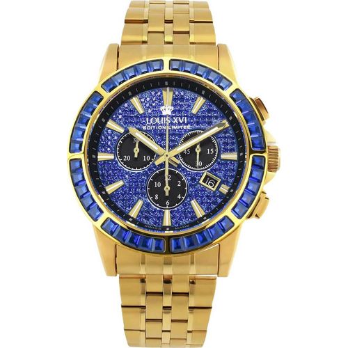Louis XVI XLXVI1132 Herrenuhr Majesté Iced Out Baguette 43mm 5ATM