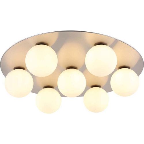 LED Deckenleuchte, Glaskugeln, 7 Flammig, Glaskugeln, D 60cm