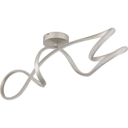 LED Deckenleuchte, nickel, Kristalle, L 90,8 cm