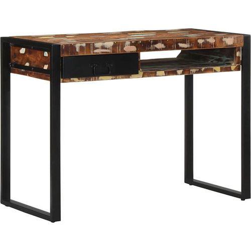Schreibtisch Mehrfarbig 100x50x75 cm Massivholz Altholz
