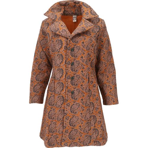 Steppjacke, Kurzmantel, Boho Steppmantel - Mustard, Damen, Gelb, Baumwolle, Größe: M