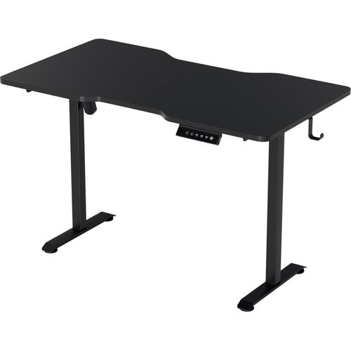 Clanmacy Höhenverstellbarer Schreibtisch elektrisch 120x60cm Stehschreibtisch Memory-Funktion mit 4 Höhen, Anti-Kollisions, Sitz-Stehpult, Schwarz