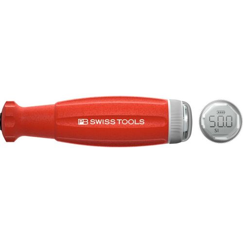 PB Swiss Tools Drehmoment-Schraubendreher mit Digitalanzeige, Wechselklingenaufnahme 50 cN·m