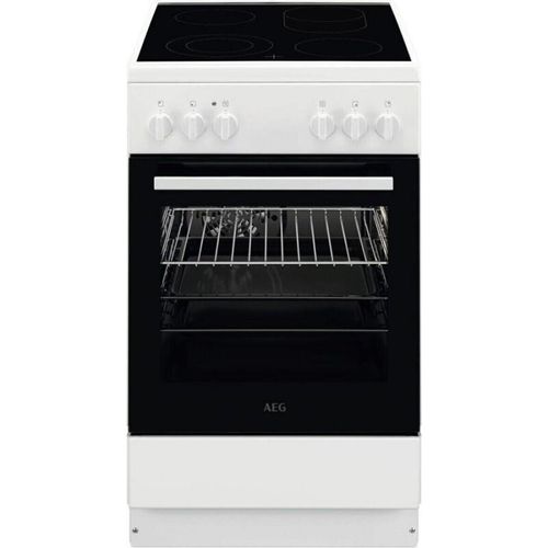 AEG CCB54091BW Standherd mit Glaskeramikkochfeld, 50 cm breit, 57 L, 8 Beheizungsarten