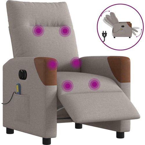 Massagesessel Elektrisch Taupe Stoff ,Fernseh- & Relaxsessel 2025