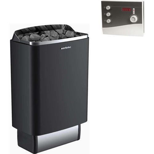Sentiotec 190 E 9 kW finnischer Saunaofen Set inklusive Saunasteuerung K2-Next