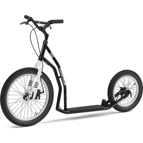 Scooter Yedoo Four Tretroller mit Luftreifen 20/16 und Scheibenbremsen Schwarz