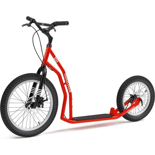 Scooter Yedoo Four Tretroller mit Luftreifen 20/16 und Scheibenbremsen Rot