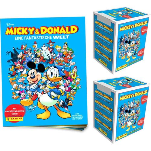 Mickey & Donald Sticker - Fantastische Welt Sammelsticker (2025) - 1 Album + 2 Display