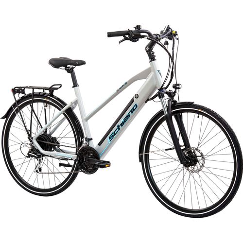 Schiano E-Wave E Bike 28 Zoll Pedelec 160 - 170cm Damen Herren Elektro Fahrrad Trekking Rad 24 Gänge