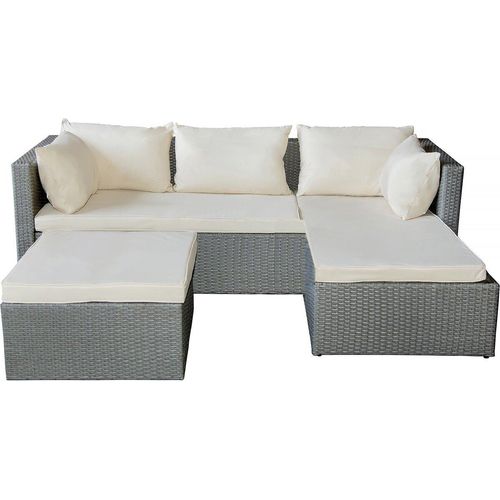 Gartenlounge aus Polyrattan 3-Sitzer 