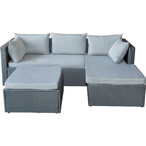 Gartenlounge aus Polyrattan 3-Sitzer 