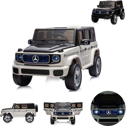 Chipolino Kinderelektroauto Mercedes SUV EQG, Gurt, Stoßdämpfer, Fernbedienung weiß