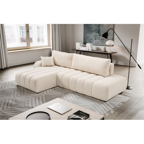 Weiches Ecksofa Bequemes modernes Sofa 276×176 CM + Schlaffunktion + Container Vero LN04 Schlafzimmer Wohnzimmer
