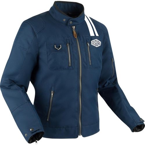 Segura Scorpio Motorrad Textiljacke, dunkelblau/weiß, 2XL