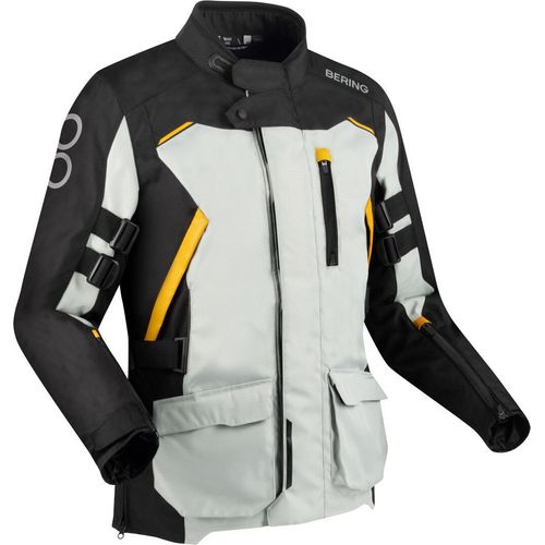 Bering Zephyr wasserdichte Motorrad Textiljacke, schwarz/grau, L