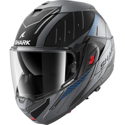 Shark Oxo Rydger Klapphelm, schwarz/anthrazit/blau, XS (53/54)