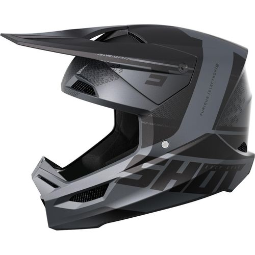 Shot Furious Electron Motocross Helm, schwarz, XL (61/62)