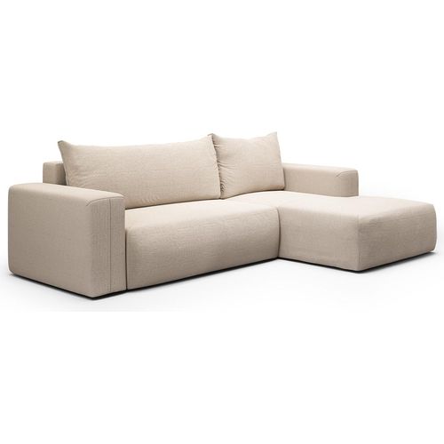 Ecksofa rechts umwandelbar 3-Sitzer Truhe Bliss Beige
