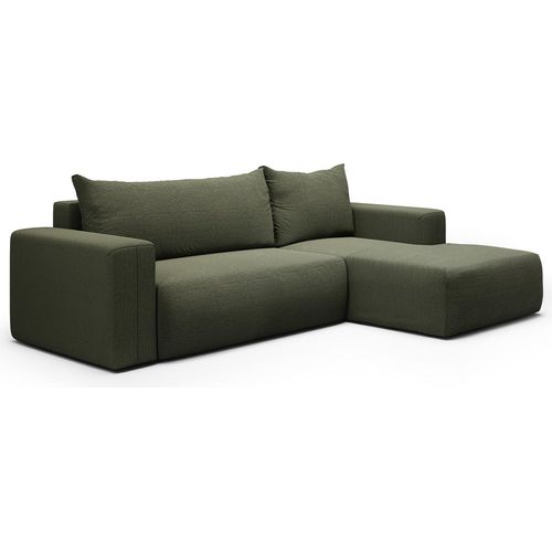 Ecksofa rechts umwandelbar 3-Sitzer Truhe Bliss Tannengrün