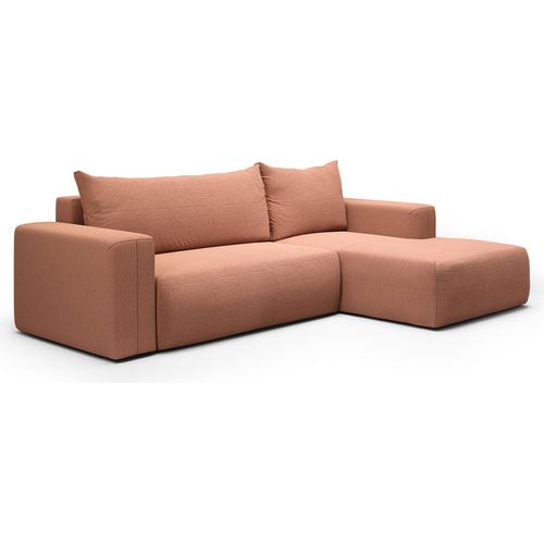 Ecksofa rechts umwandelbar 3-Sitzer Truhe Bliss Kupfer