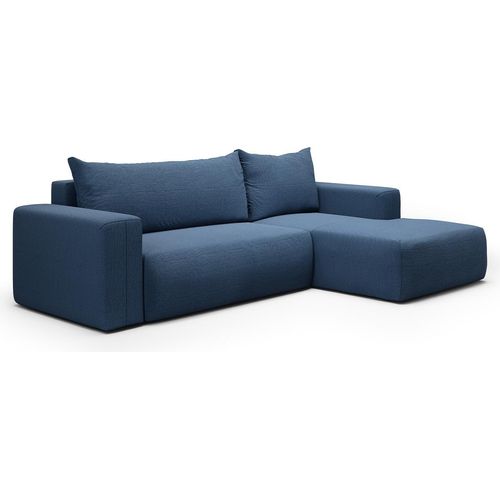 Ecksofa rechts umwandelbar 3-Sitzer Truhe Bliss Blau