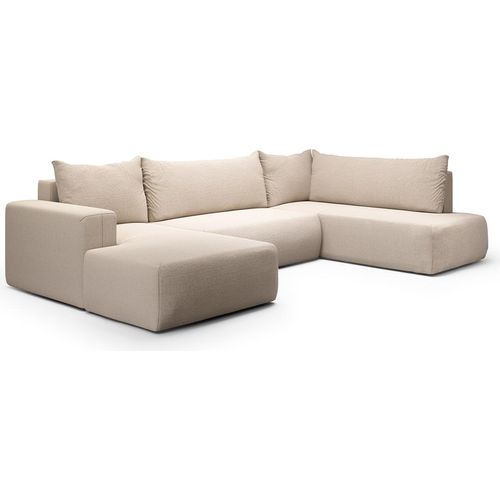 U-Sofa 5-sitzig umbaubar Truhe Bliss Beige
