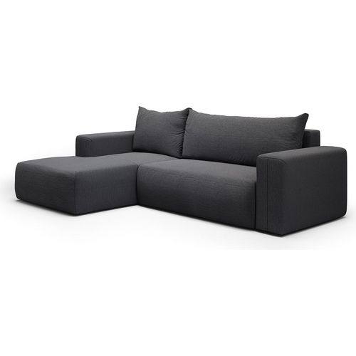Ecksofa, links umwandelbar, 3-Sitzer, Truhe, Bliss Dunkelgrau