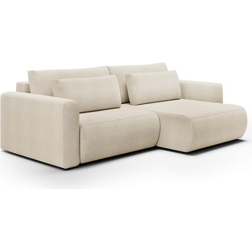 Ecksofa, umkehrbar, 3-Sitzer, Truhe Evy Beige