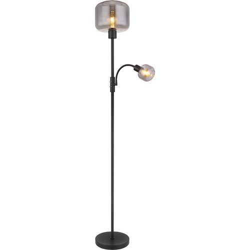 Stehleuchte, Rauchglas, Flexo-Spot, H 165 cm