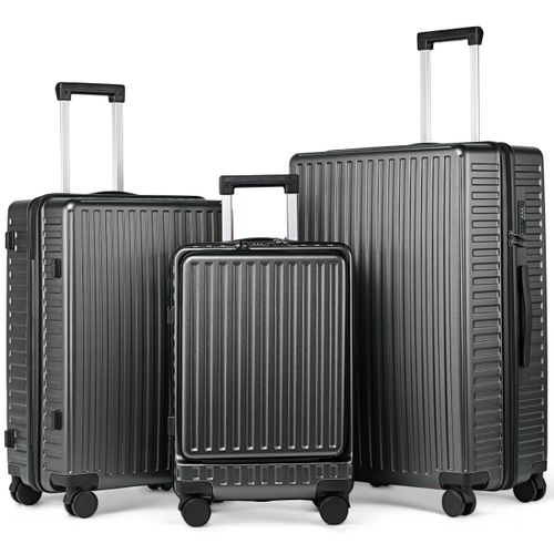 MoFut Koffer Set 3 Teilig, Kofferset, Gepäck-Sets mit Laptopfach,Hartschalen Trolley Rollkoffer mit 4 Rollen 360°, Reisekoffer Set Schloss und TSA