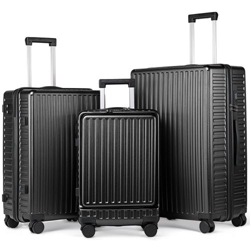 MoFut Koffer Set 3 Teilig, Kofferset, Gepäck-Sets mit Laptopfach,Hartschalen Trolley Rollkoffer mit 4 Rollen 360°, Reisekoffer Set Schloss und TSA