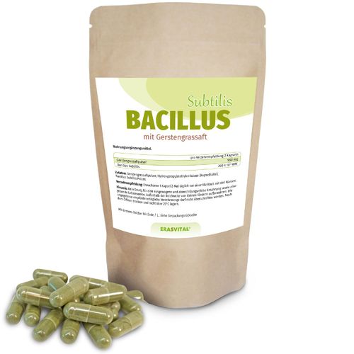 Bacillus Subtilis mit Gerstengrassaftpulver, 720 Kapseln