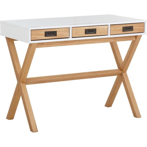 Schreibtisch ></noscript>Alrik< in Weiß, MDF - 100x75x50cm (BxHxT)