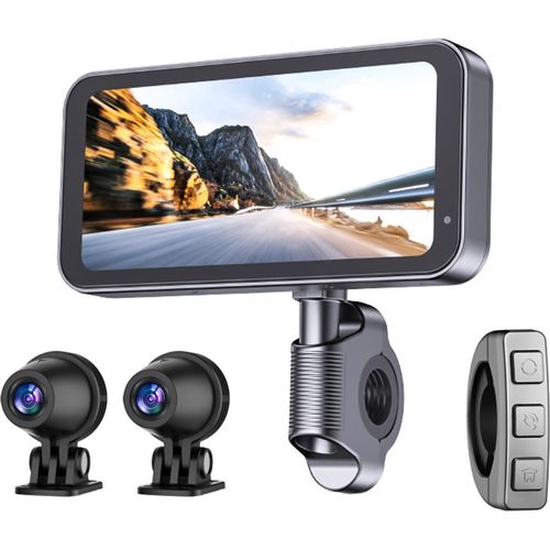 SJCAM RD10 Motorrad-Dashcam vorne und hinten mit 6,25 Zoll IPS-Bildschirmmonitor, Dual 1080P Motorradkamera, 137¡ã Weitwinkel, 5G WiFi-Verbindung, Loop-Aufnahme, Nachtsicht, IP67 wasserdicht, mit Fernbedienung