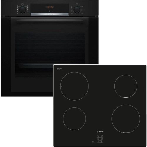 Herdset Bosch Backofen EcoCleanDirect mit Induktionskochfeld rahmenlos autark 60 cm