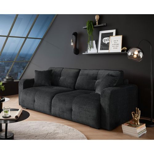 Bullet Schlafsofa 235 x 120 cm, mit Bettkasten, Stoffbezug:Cremona 97 Black