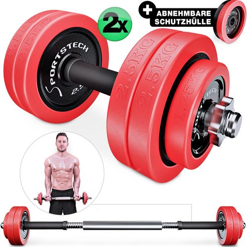 Sportstech Hantel AH300 2in1 Set | Abnehmbare Silikonüberzüge