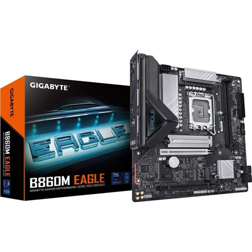 Gigabyte B860M EAGLE - Motherboard - micro ATX - LGA1851-Sockel - B860 Chipsatz - USB 3.2 Gen 1, USB-C 3.2 Gen 1 - 2.5 Gigabit LAN - Onboard-Grafik (CPU erforderlich)