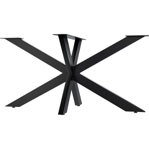 CLP Tischbeine Biloxi aus Stahl in Sternform,schwarz 150x78 cm