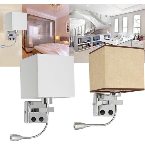 E27 Tuch moderne LED Wandleuchte Licht für Flur Schlafzimmer Schlafzimmer - Weiß