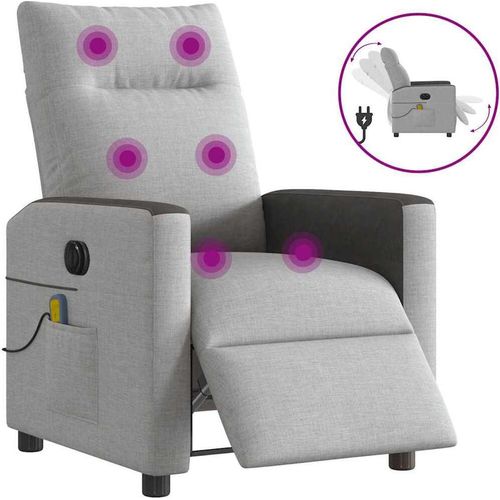 Massagesessel Elektrisch Wolkengrau Stoff