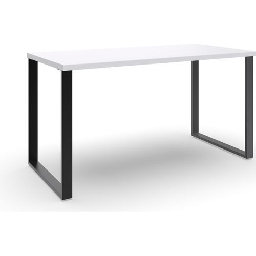 Schreibtisch ></noscript>NORDERNEY< Germany, weiss, Gestell schwarz - 140x75x70cm (BxHxT)